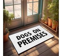 KNZR Man Cave Decorations Welcome Dogs On Premises Doormat Winter Mat Door Mat Rug(40X60CM)
