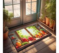 KNZR Outdoor Bar Accessories Decor Preserved Fruits And Vegetables By The Window Doormat Desk Accessories For Men Anti Slip Mat(40X60CM)