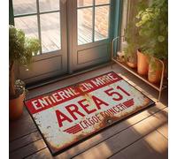 KNZR Plain Doormat For Crafts Exploring The Mysterious Area 51: Decoding The Legends Doormat Funny Door Mats Outdoor Pads & Mat(50X80CM)