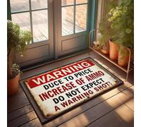 KNZR Runner Things For Boys Room Anti-slip Backing & Solid Color Area Warm & Cozy | Warning: No Warning Shots Due To High Ammo Prices. - At Home Decor/Inside Door Mats For Home