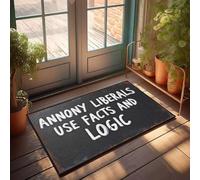 KNZR Spring Outdoor Entrance Bathmat Microfiber Quick-drying Bath Soft & Skin-friendly - Plush Texture | Accent Anti-slip/Welcome Mats For Front Door Funny Annony Liberals Use Facts