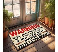 KNZR Summer Welcome Mat Bulletproof Your Head: Can You Run 2,000 Rounds? Doormat Welcome Mats Outdoor Fall Bedroom Stuff(40X60CM)