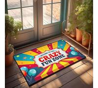 KNZR Under Kitchen Sink Shower Mat Small Area Durable Construction & Colorful Door Luxurious Touch | Microfiber Bath Mat Quick Drying Welcome To The Crazy Fun Zone!