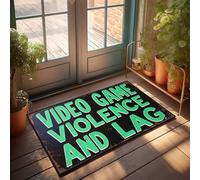 KNZR Welcome Mat Fall Video Game Violence And Lag Explained Doormat Desk Floor Mat Bedroom Decor For Men(50X80CM)
