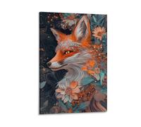 KNZVCXUEH A Fox Spirit Canvas Wall Art Poster Modern Artwork for Bedroom Office Jungle Animals Art Rectangle 16x24inch(40x60cm)
