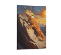 KNZVCXUEH Lizard Canvas Wall Art Paintings Reproduction Modern Artwork for Living Room Decor Cute Animals Canvas Prints Easy to Hang 12x18inch(30x45cm)