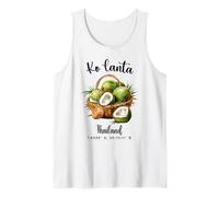 Ko Lanta Coconut Thailand Tropical Island GPS Vacation Tank Top