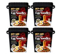 Ko-Lee Egg Noodles Multipack 4 x 92g - Chilli & Lobster Flavours - Gourmet Asian Instant Noodles - Stir Fry Style - Quick & Easy Snack or Meal - Grocery King (Lobster Egg Noodles 4 x 92g)