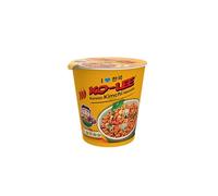 KO-LEE Korean Cup Kimchi Instant Noodles - Vegetarian Friendly, Ready in 3 Minutes, Korean-Style Ramen Noodle Pot | 65g (Pack of 6)