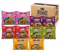 KO-LEE Thai Noodle Variety Bundle 10 x 85g (2 of Each Flavour) | Tom Yum Soup, Massaman Curry, Red Curry, Green Curry & Classic Chicken | Authentic Thai Instant Noodles Multipack |10 Pack Grocery King