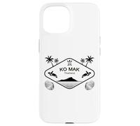 Ko Mak Thailand Sea Turtle Palm Trees Souvenir Case for iPhone 15