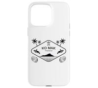 Ko Mak Thailand Sea Turtle Palm Trees Souvenir Case for iPhone 15 Pro Max