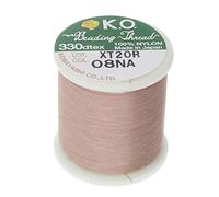 KO Nylon Beading Thread, Natural Color, Japanese Pre-Waxed 100% Nylon, 330TEX, Tangle Resistant Knotting Cords, 50m /55 yds Spool, Use for Seed Bead Projects, Loom Work & Bead Weaving