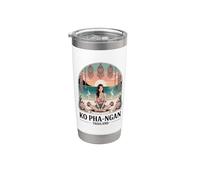 Ko PHA-NGAN Thailand, Fun Beach Ocean Sunset Yoga Meditation Stainless Steel Insulated Tumbler