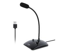Ko-Star Recording Microphone, Computer PC Podcast Condenser Omnidirectional Mic with Mute Button & LED Indicator for Laptop, Mac, PS4 - Vocal, Podcasting, Skype, YouTube, Streaming (Gray)