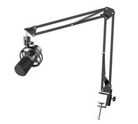 Ko-Star XLR/USB Dynamic Microphone Set, RGB Podcast Microphone with Boom Arm, Software, Mute Button, Gain Control, for PC Gaming, Streaming, Recording, PS4/5 Mac Mixer, etc.Black