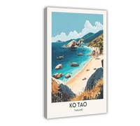 Ko Tao Canvas Poster Bedroom Decor Landscape Office Room Decor Gift 12x18inch(30x45cm)