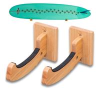 Koa Vibes - Wood Surfboard Wall Mount and Snowboard Mount - Versatile Heavy Duty Surfboard Holder, Wakeboard Mount, Longboard Skateboard Rack - Extra Hole to Hang Accessories