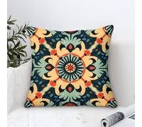 KOABERUVN Mandala Weiche Kissenbezüge, Geeignet Für Kinderzimmer Und Seasonal Decor, 1er Set Kissenbezug, Leicht Zu Reinigen 45x45cm