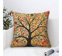 KOABERUVN Tree of Life Kuschelige Kissenbezug 1er Set Für Kinder - Dekorative Bezüge Für Sofa - Mit Reißverschluss, Geeignet Für Jungen Und Mädchen 45x45cm