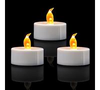 KOABY 24 Pack Warm Yellow LED Tea Lights, Last 100H+, Flickering Flameless Battery Operated Tea Lights for Decor