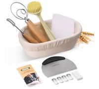 KOACKL Sourdough Bread Starter Kit, Premium Banneton Proofing Bread Baking, 10 Inch Oval Sourdough Proofing Basket with Sourdough Tools, Perfect for Professional Bakers Home Enthusiasts Ideal Gift Set