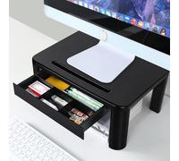 KOADOA Monitor Stand with Drawer - Laptop Stand for Desk, 4 Height Adjustable Monitor Riser and Cellphone Holder, Computer stand for Printer, Notebook, Home, Office
