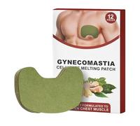 KOAHDE Chest Belly Fat Tightening Patch,Gynecomastia Cellulite Melting Patch,Anti Cellulite Patch for Gynecomastia,Tightening Ginger Patch,Male Chest Care,12PCS