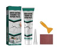 KOAHDE Repair paste for enamel, bathtub repair kit, white, ceramic repair kit, repair agent for ceramic tiles, waterproof enamel repair set, waterproof ceramic paste, 100 ml