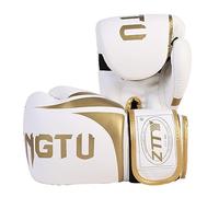 KOAIEZ Punching Gloves for Men Women, Boxing Gloves Multi Layered with Ventilated, Grip Strip Inserts And High Density Cushioning, Or Fitness Muay Thai Wrestling,white gold,10oz