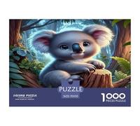 Koala 1000 Pc Puzzle Game for Men Women - Koala Forest Stump Natural Serene Cute The Whole Family Activity Educational Game Challenge70x50cm/1000pcs