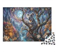 Koala 1000 Pcs Recycled Cardboard DIY Jigsaw Puzzle Gift Moon Blossom Tree for Couples Date Night Group Activity Cognitive Stimulation 52x38cm/1000pcs