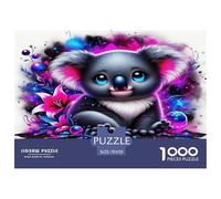 Koala 1000 Piece Recycled Paper Puzzle -Koala Cosmic Flora Artistic Vibrant Mystical Puzzles for Adults Gifts Educational Game Challenge Wall Decor70x50cm/1000pcs