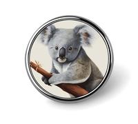 Koala And Butterfly Badges Pin, Personalized Exquisite Round Badge, 1 Inch Button Pins for Women And Men, Decorative Metal Round Brooch for Clothing, Backpacks, And Hats