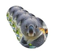 Koala And Butterfly Car Air Fresheners 4 Pcs Funny Hanging Car Air Fresheners Cute Long Lasting Scented Mirror Hanging Decoration Ornaments Gift For Men Women Round Shape