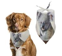 Koala and Butterfly Dog Bandana Triangle Dog Scarf Washable Polyester Dog Bibs Cute Pet Bandana for Medium Large Dogs Puppy and Cats