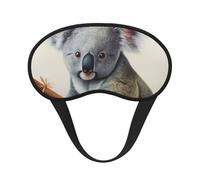 Koala and Butterfly Sleep Mask for Side Sleeper, Blackout Eye Mask for Women Men, Zero Pressure Sleeping Masks Soft Breathable Eye Cover Comfortable Blindfold Eyeshade for Night Sleep