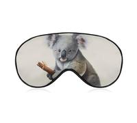 Koala and Butterfly Sleep Mask Soft Comfortable Eye Mask with Adjustable Strap Eye Cover Eye Shade for Men Women Work Travel