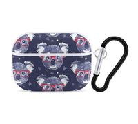 Koala Art Style AirPods Pro 2 Case Cover, Shockproof Hard Shell Protective Case for Women Men, Compatible with Airpod Pro Case 2nd/1st Generation with Keychain-White