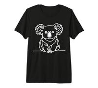 Koala Artistic Line Art Illustration Premium T-Shirt