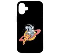 Koala Astronaut Riding A Pizza Slice Through Space Case for iPhone 16 Plus