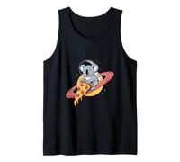 Koala Astronaut Riding A Pizza Slice Through Space Tank Top