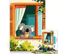 Koala at The Window Puzzles for Adults 1000 Puzzles Sharp Logic Precise Cut Family Activity (38x52cm)