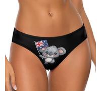 Koala Bear Australian Flag Women's G String Thongs Sexy Underwear Low Rise Bikini Panties M