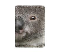 Koala Bear Baby Genuine Leather Travel Passport Covers, Microfiber Leather Travel Wallet Holder Case Protector for Women and Men
