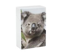 Koala Bear Cigarette Case 85mm King Size, Crushproof Plastic Cigarette Box Holder for Men Women Cigar Protective Cover Waterproof Cigarettes Holder 20 Capacity