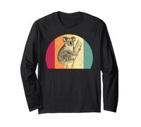 Koala Bear Cute Retro Vintage Sketch Long Sleeve T-Shirt