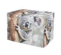 Koala Bear Hanging Animal Water-Resistant Dog Crate Covers Universal Size Fit Pet Cage Cover with Mesh Windows Medium