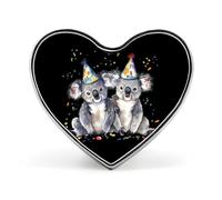 Koala Bear Happy Birthday Brooch Pins Heart Badge Button Tie Lapel Backpack Pin Decoration for Women Men