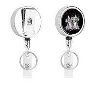 Koala Bear Happy Birthday Retractable Badge Reel with Clip Keyring Name Badges Holder for Nurse and Teacher